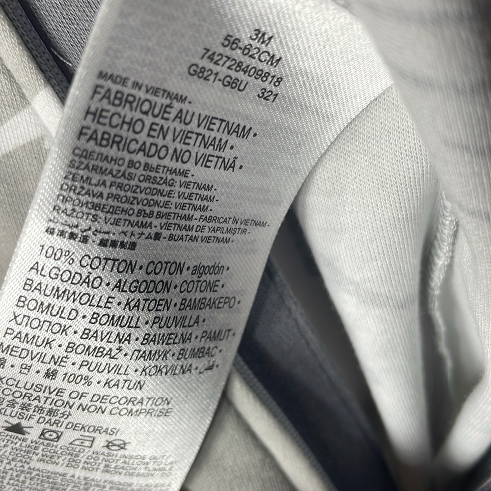 Nike Gray Logo Baby Onesie - Picture 3 of 5